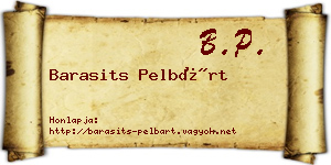 Barasits Pelbárt névjegykártya